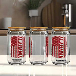 Vintage Alabama Fan Glass Can Classic Retro City USA Flag Game Day TS10 Print Your Wear
