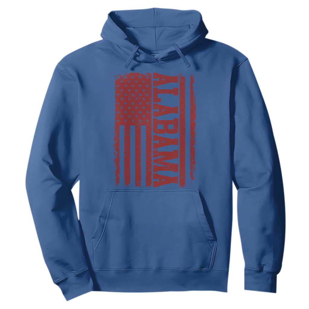Vintage Alabama Fan Hoodie Classic Retro City USA Flag Game Day TS10 Royal Blue Print Your Wear