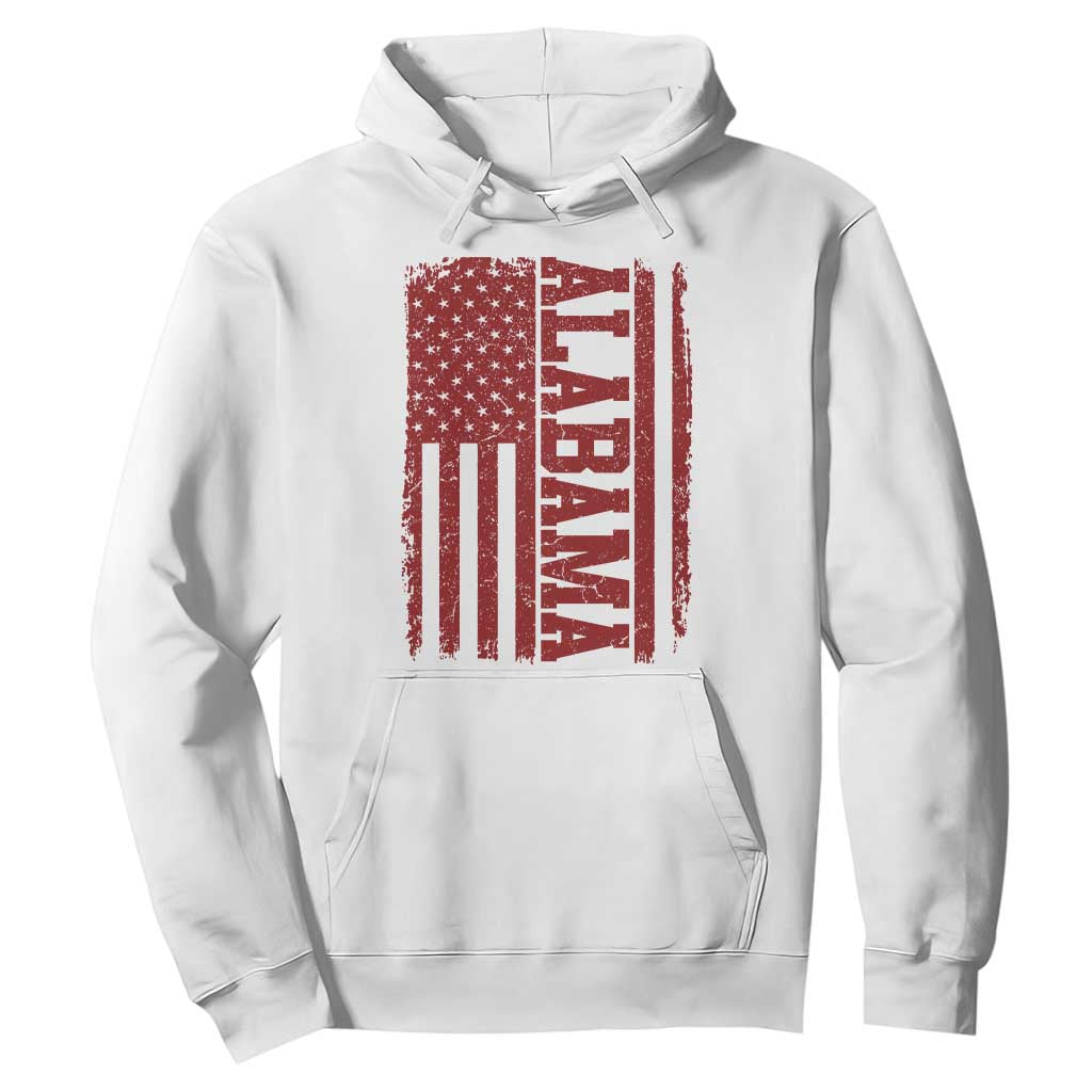 Vintage Alabama Fan Hoodie Classic Retro City USA Flag Game Day TS10 White Print Your Wear