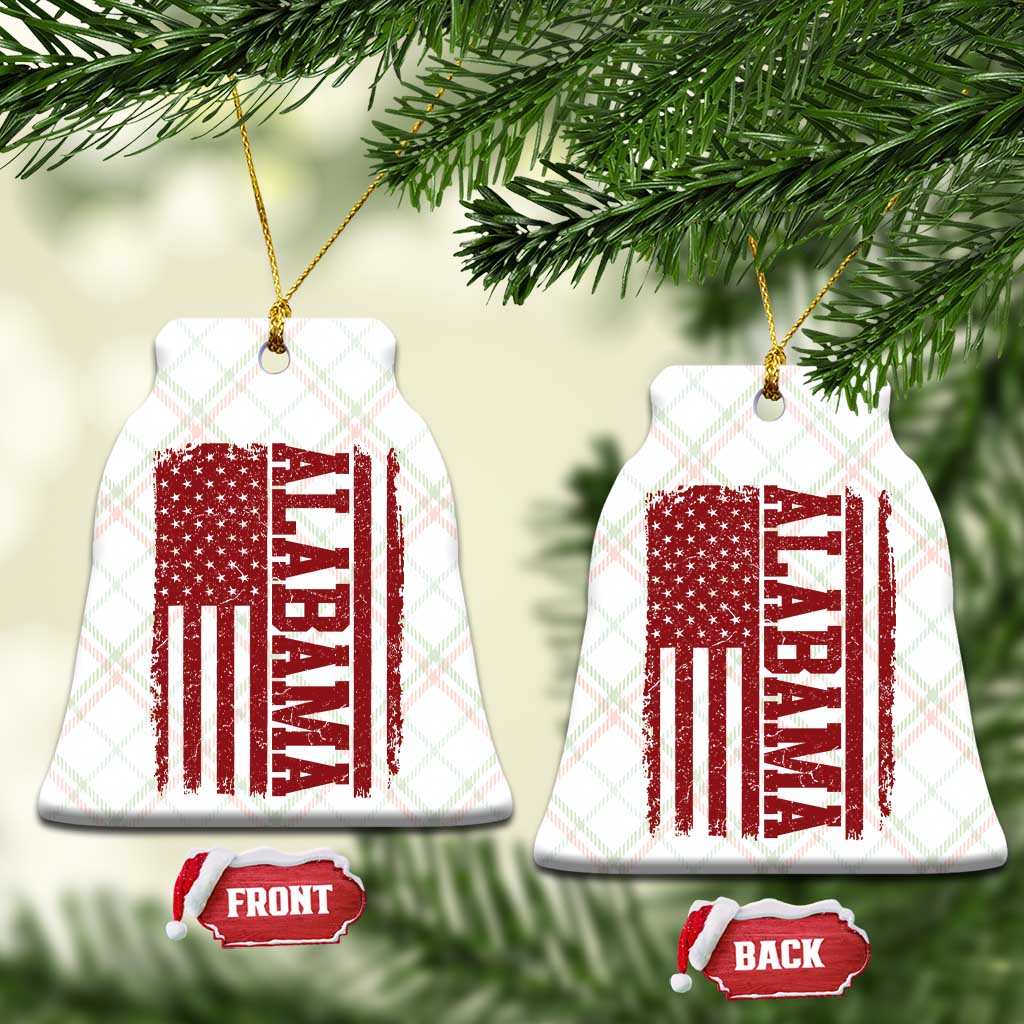 Vintage Alabama Fan Ceramic Ornament Classic Retro City USA Flag Game Day TS10 Print Your Wear