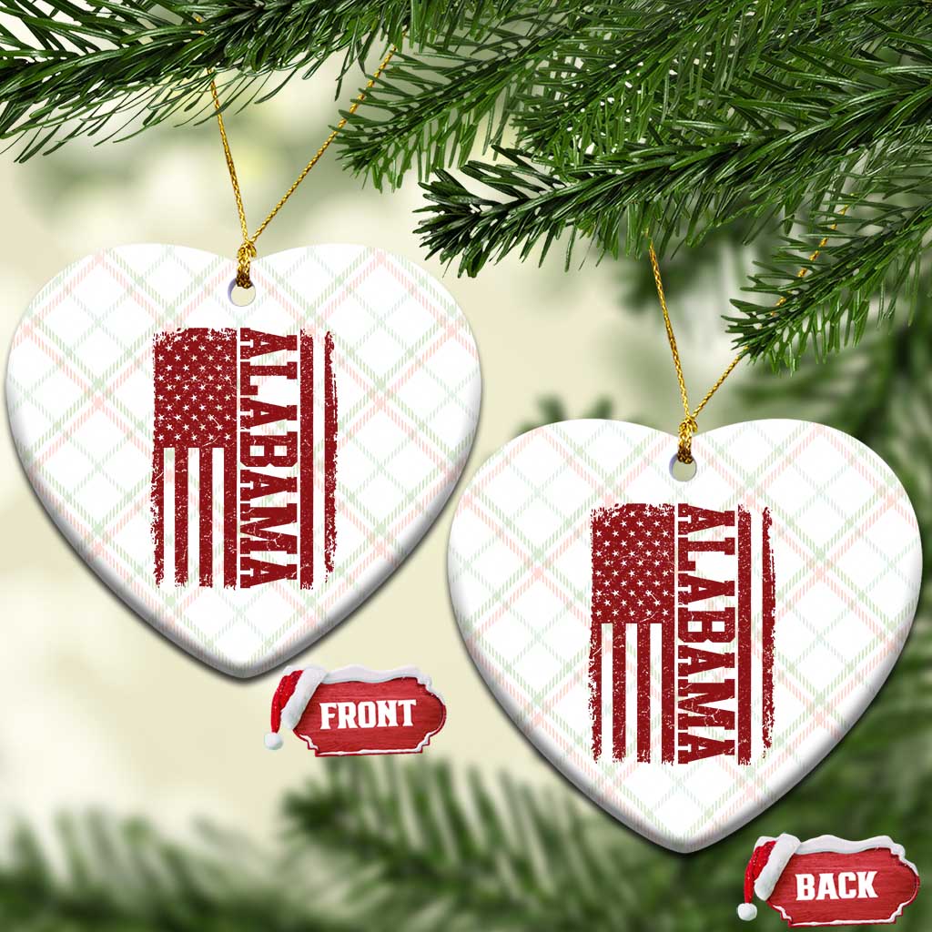 Vintage Alabama Fan Ceramic Ornament Classic Retro City USA Flag Game Day TS10 Print Your Wear