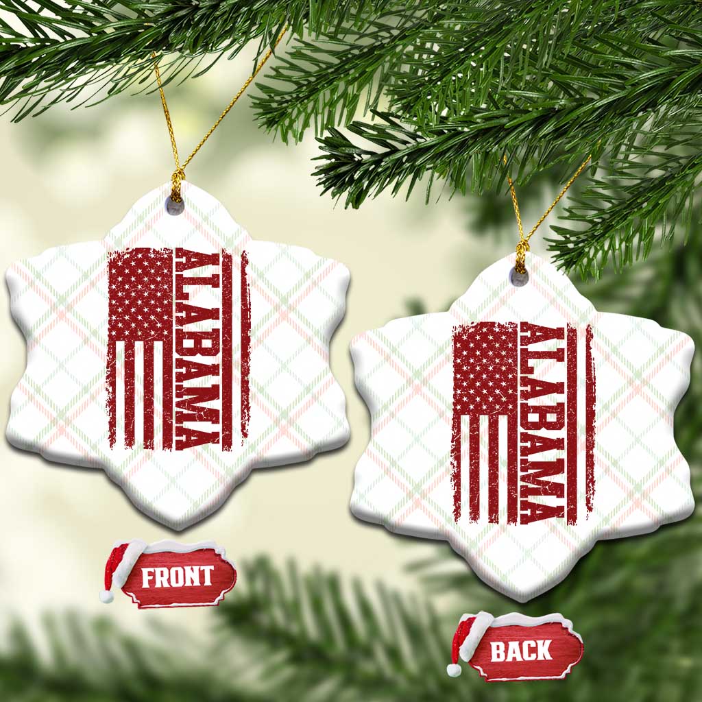 Vintage Alabama Fan Ceramic Ornament Classic Retro City USA Flag Game Day TS10 Print Your Wear