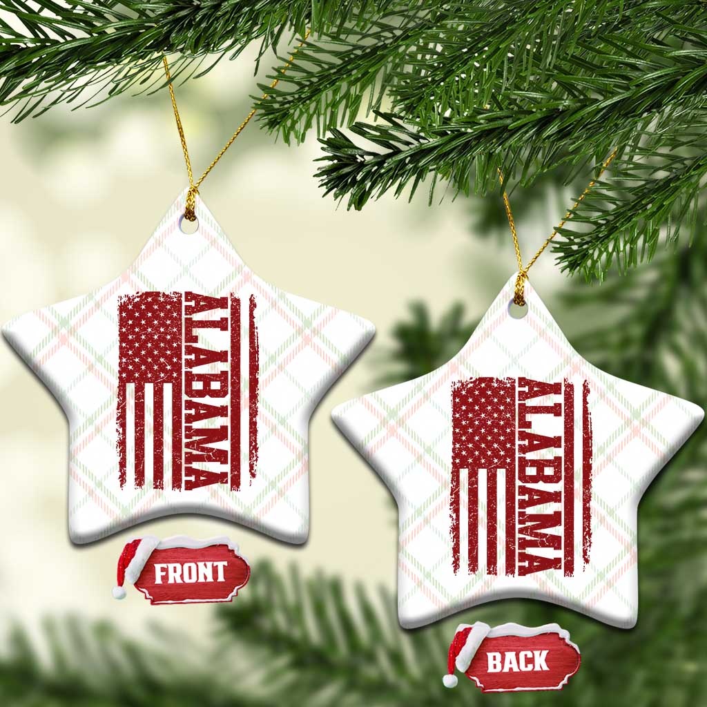 Vintage Alabama Fan Ceramic Ornament Classic Retro City USA Flag Game Day TS10 Print Your Wear