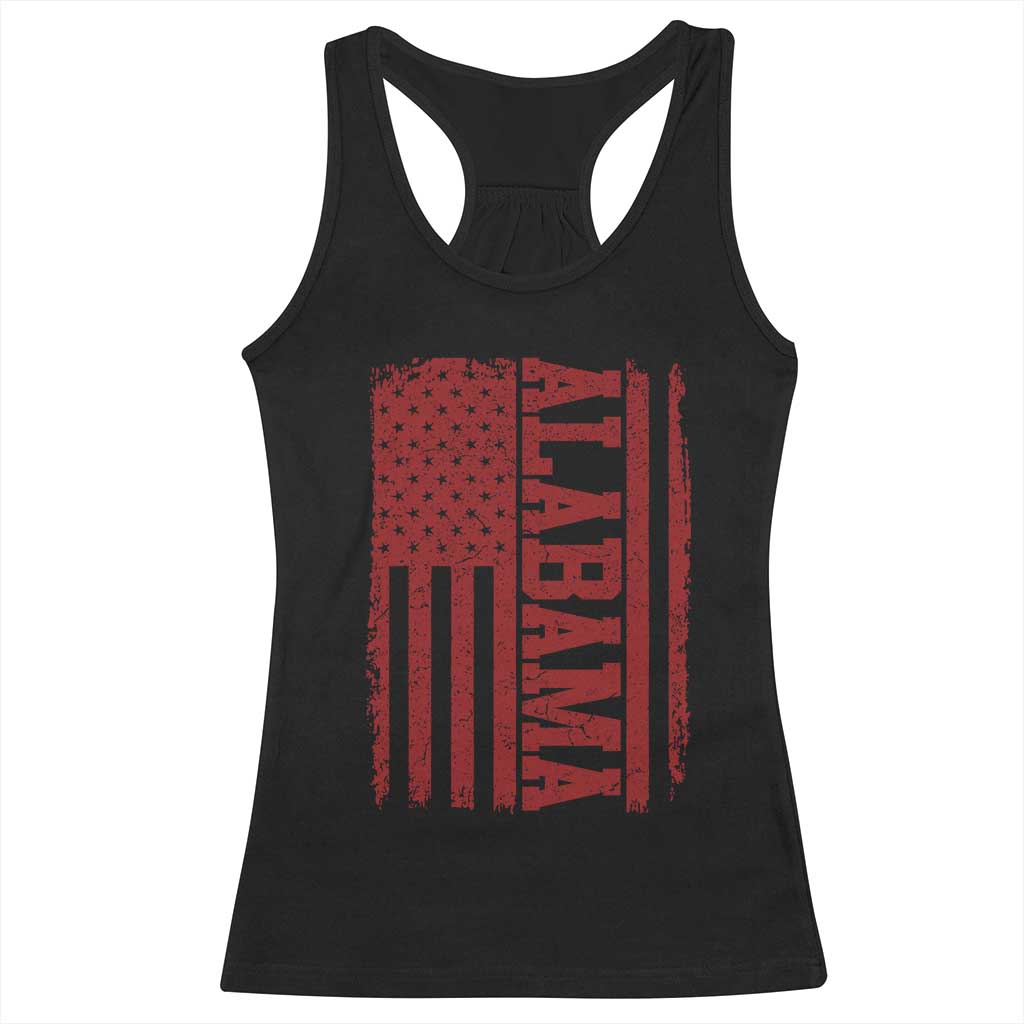 Vintage Alabama Fan Racerback Tank Top Classic Retro City USA Flag Game Day TS10 Black Print Your Wear