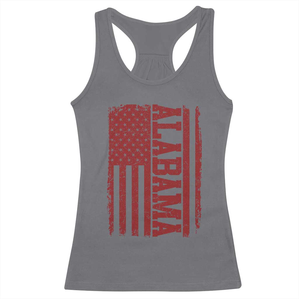 Vintage Alabama Fan Racerback Tank Top Classic Retro City USA Flag Game Day TS10 Charcoal Print Your Wear
