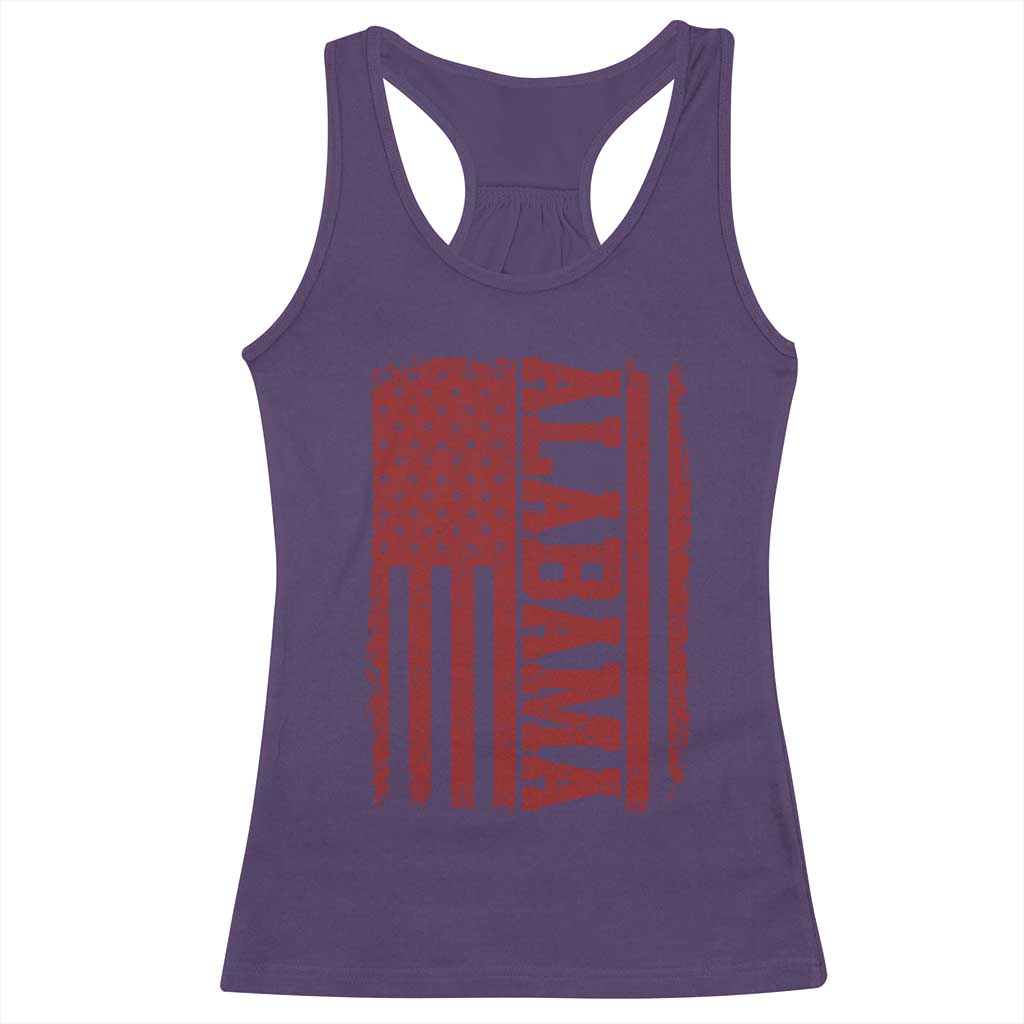 Vintage Alabama Fan Racerback Tank Top Classic Retro City USA Flag Game Day TS10 Purple Print Your Wear