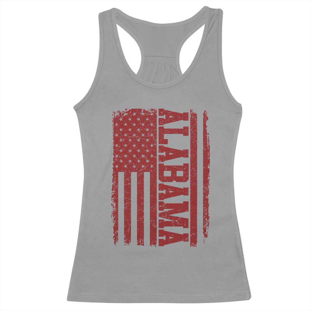 Vintage Alabama Fan Racerback Tank Top Classic Retro City USA Flag Game Day TS10 Sport Gray Print Your Wear