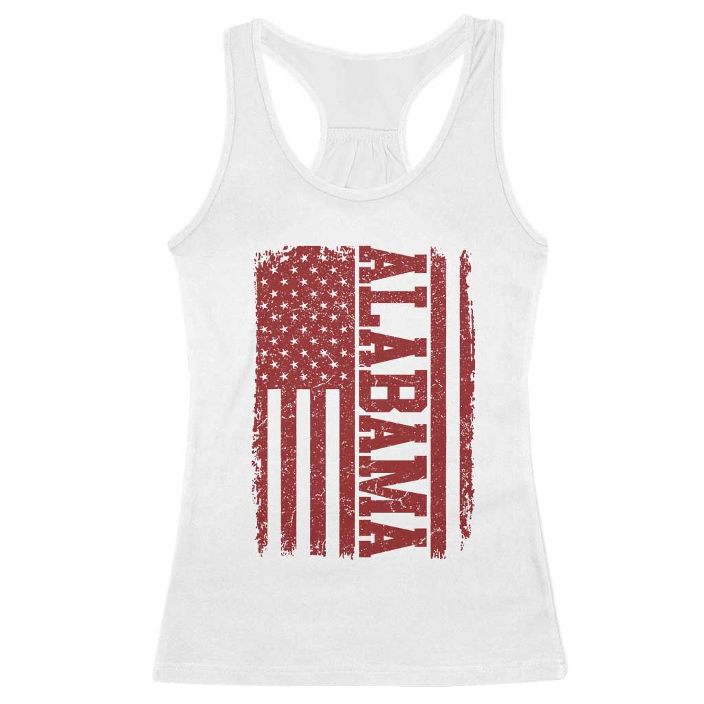 Vintage Alabama Fan Racerback Tank Top Classic Retro City USA Flag Game Day TS10 White Print Your Wear