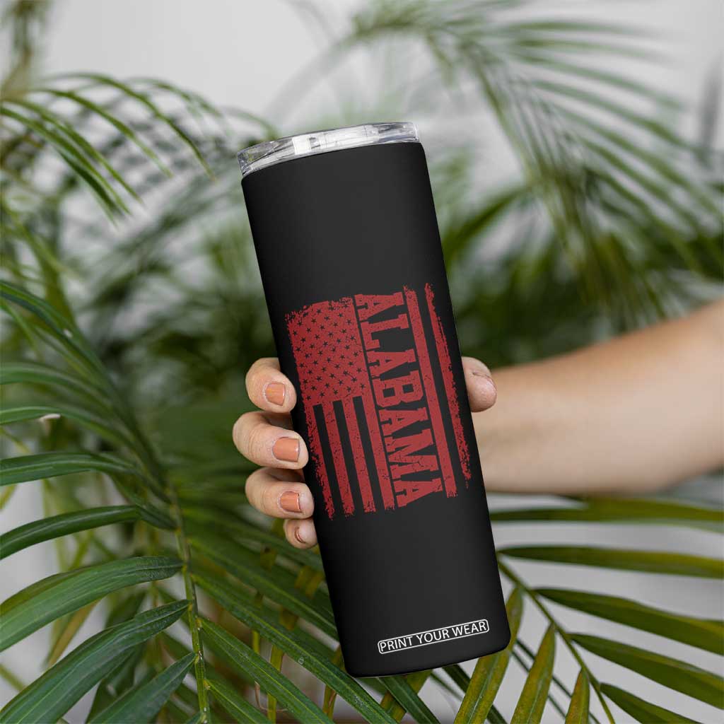 Vintage Alabama Fan Skinny Tumbler Classic Retro City USA Flag Game Day TS10 Print Your Wear