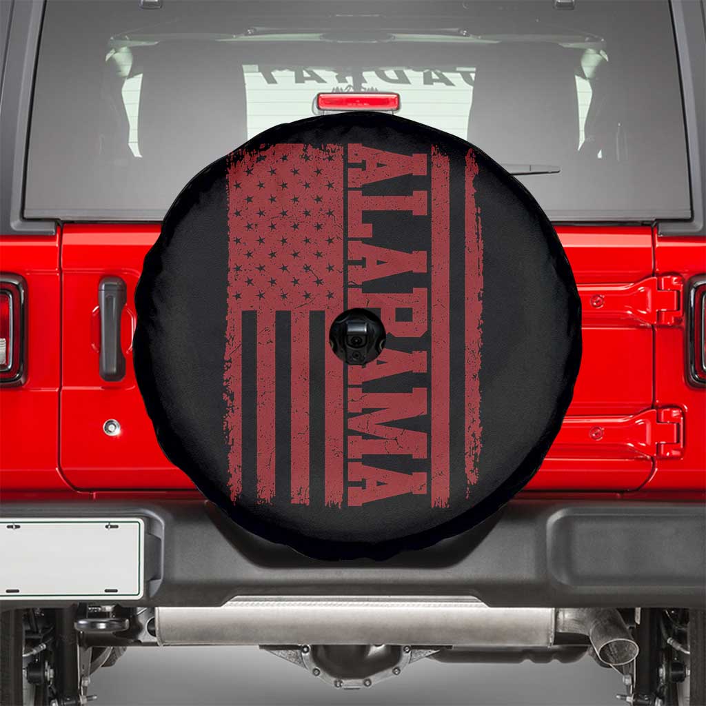 Vintage Alabama Fan Spare Tire Cover Classic Retro City USA Flag Game Day TS10 Black Print Your Wear