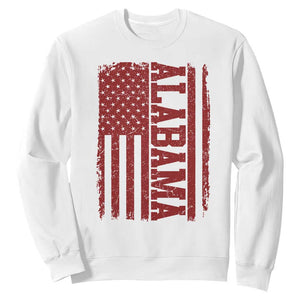 Vintage Alabama Fan Sweatshirt Classic Retro City USA Flag Game Day TS10 White Print Your Wear