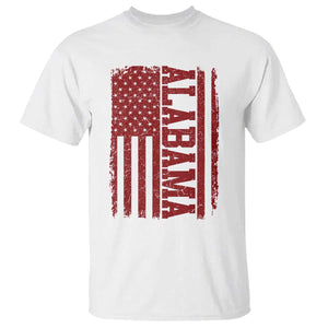 Vintage Alabama Fan T Shirt Classic Retro City USA Flag Game Day TS10 White Print Your Wear
