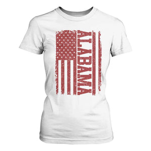 Vintage Alabama Fan T Shirt For Women Classic Retro City USA Flag Game Day TS10 White Print Your Wear