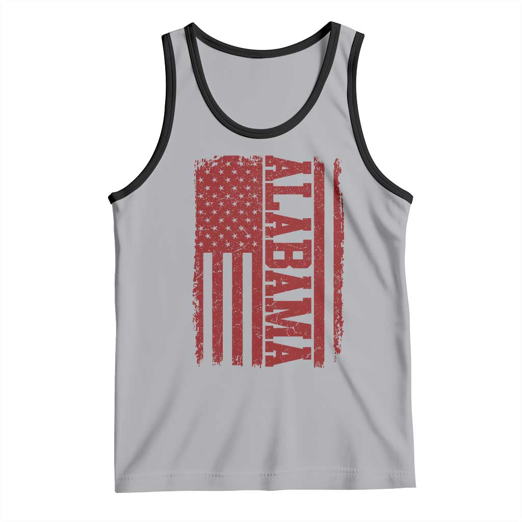 Vintage Alabama Fan Tank Top Classic Retro City USA Flag Game Day TS10 Athletic Heather Black Print Your Wear