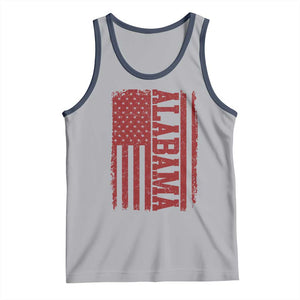 Vintage Alabama Fan Tank Top Classic Retro City USA Flag Game Day TS10 Athletic Heather Navy Print Your Wear