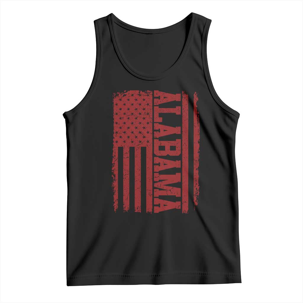 Vintage Alabama Fan Tank Top Classic Retro City USA Flag Game Day TS10 Black Print Your Wear