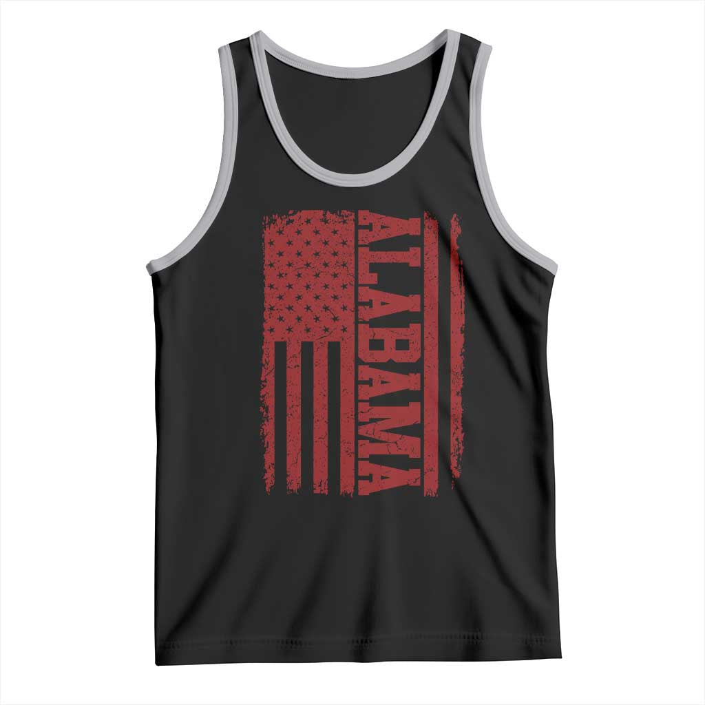 Vintage Alabama Fan Tank Top Classic Retro City USA Flag Game Day TS10 Black Athletic Heather Print Your Wear