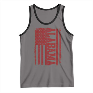 Vintage Alabama Fan Tank Top Classic Retro City USA Flag Game Day TS10 Deep Heather Black Print Your Wear