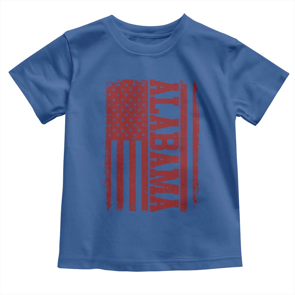 Vintage Alabama Fan Toddler T Shirt Classic Retro City USA Flag Game Day TS10 Royal Blue Print Your Wear