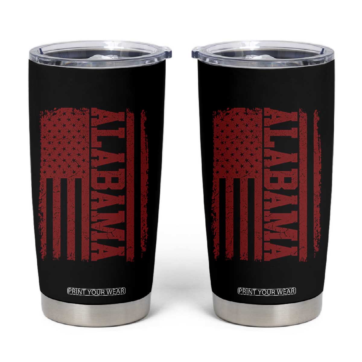 Vintage Alabama Fan Tumbler Cup Classic Retro City USA Flag Game Day TS10 Black Print Your Wear