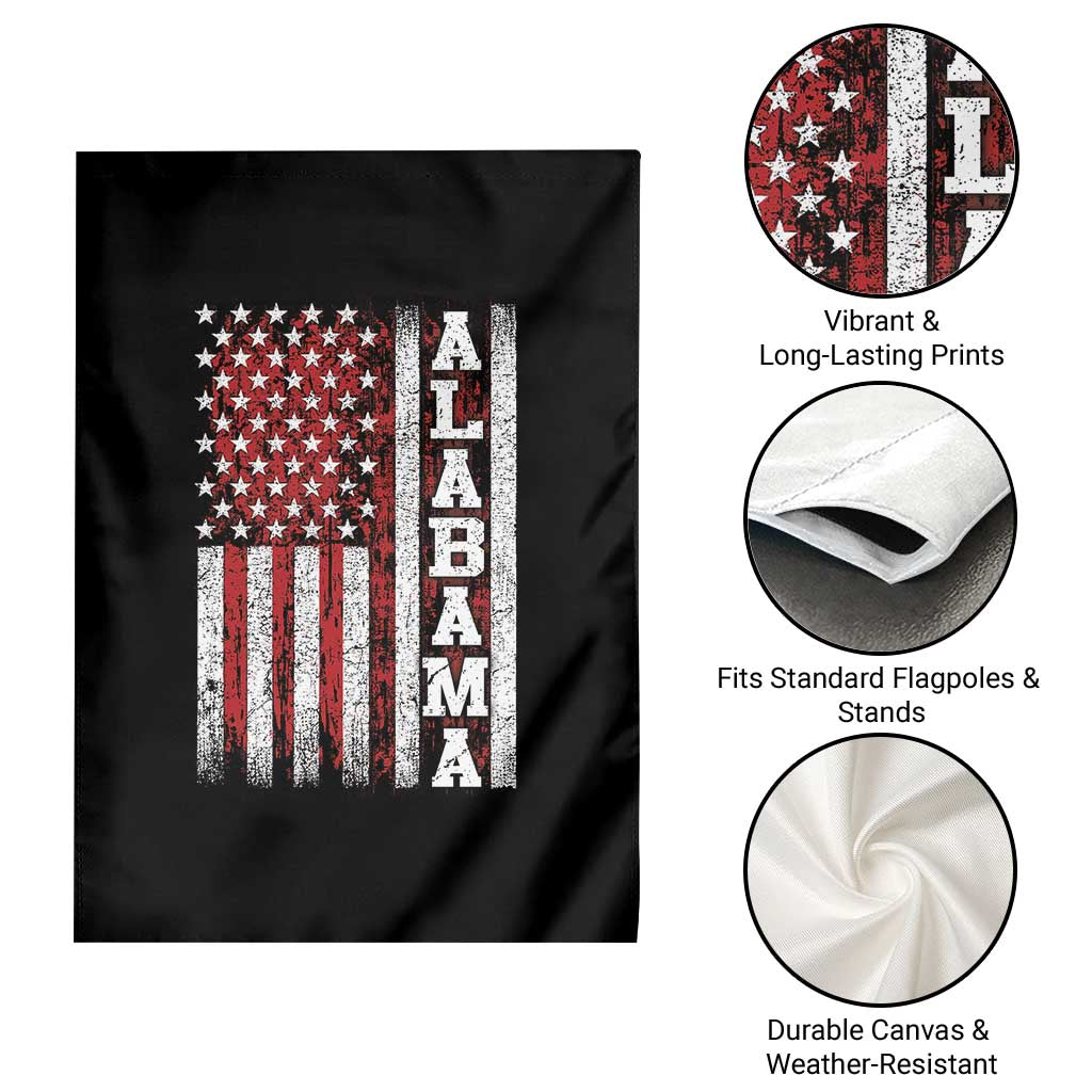 Alabama Fan Garden Flag Classic Retro City USA Flag Patriotic American TS10 Print Your Wear