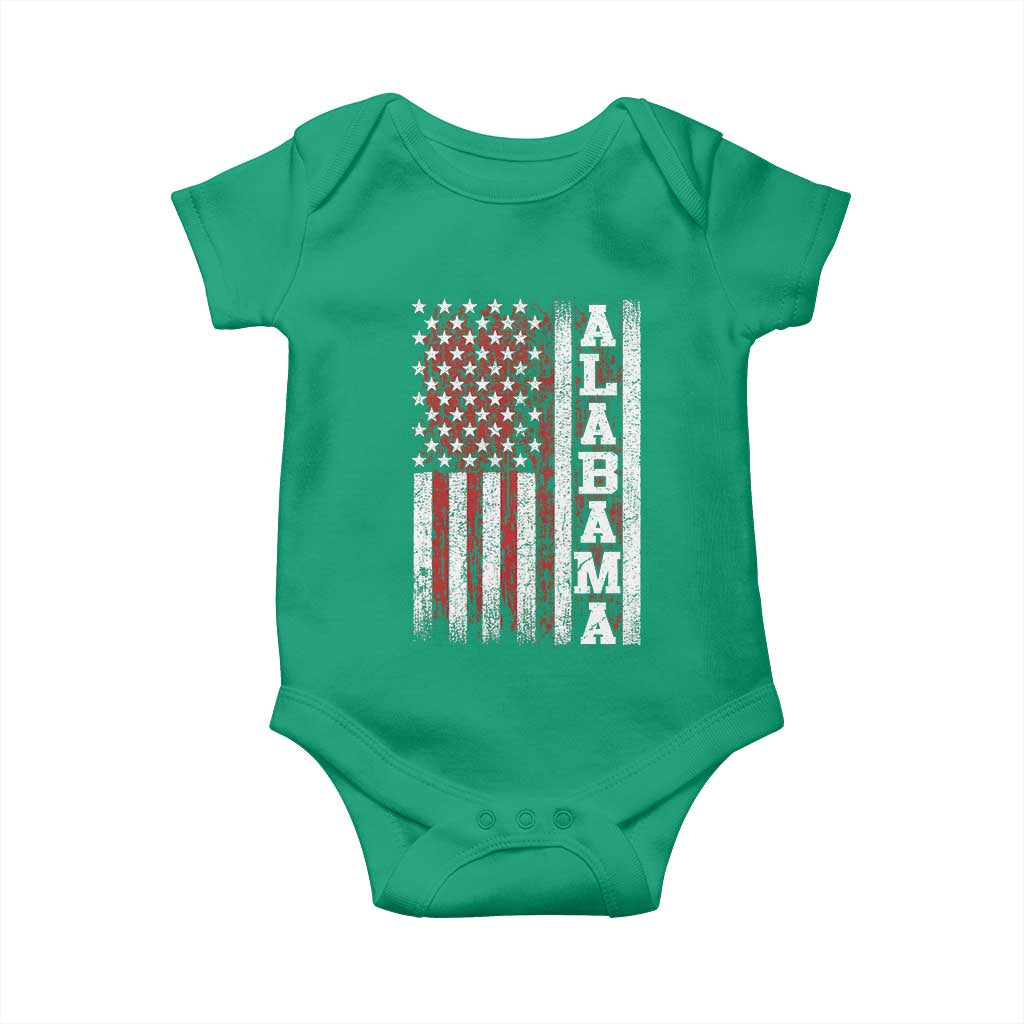 Alabama Fan Baby Onesie Classic Retro City USA Flag Patriotic American TS10 Irish Green Print Your Wear