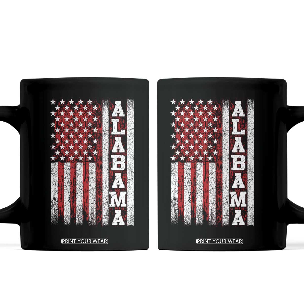 Alabama Fan Coffee Mug Classic Retro City USA Flag Patriotic American TS10 Black Print Your Wear