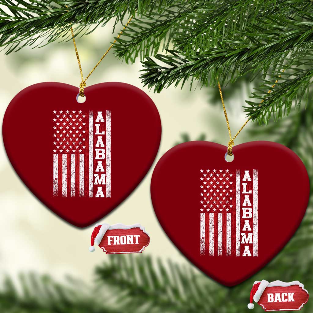 Alabama Fan Ceramic Ornament Classic Retro City USA Flag Patriotic American TS10 Print Your Wear