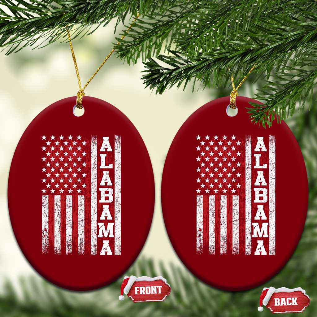 Alabama Fan Ceramic Ornament Classic Retro City USA Flag Patriotic American TS10 Print Your Wear