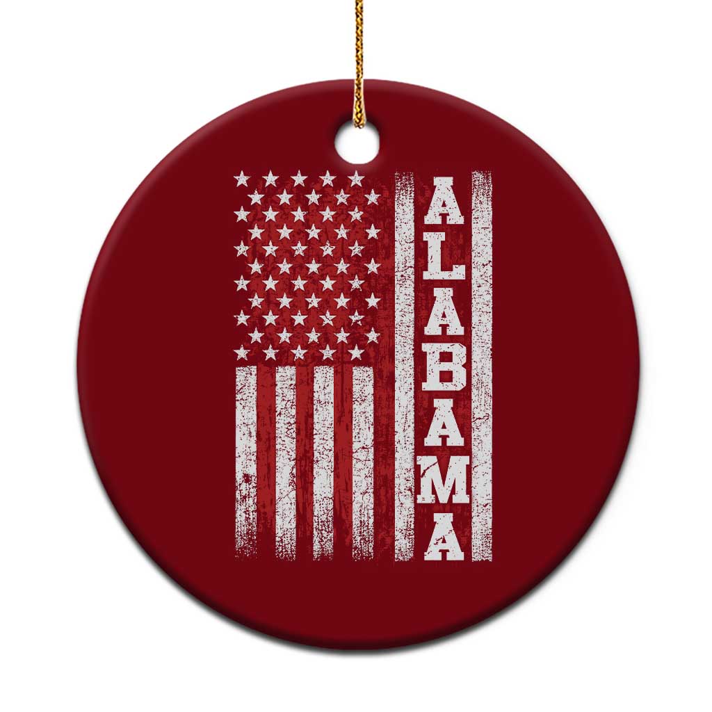 Alabama Fan Ceramic Ornament Classic Retro City USA Flag Patriotic American TS10 1pc Red Print Your Wear