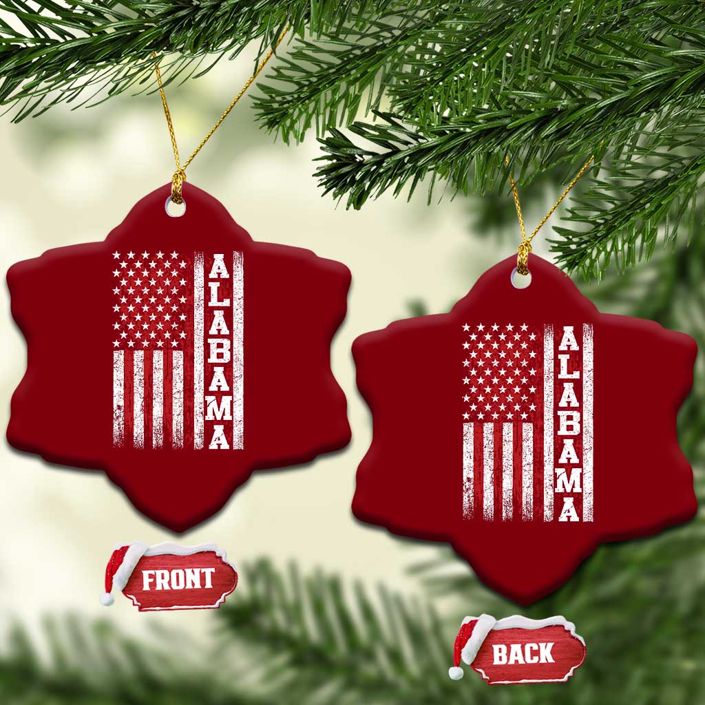 Alabama Fan Ceramic Ornament Classic Retro City USA Flag Patriotic American TS10 Print Your Wear