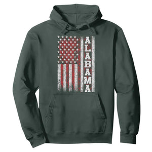 Alabama Fan Hoodie Classic Retro City USA Flag Patriotic American TS10 Dark Forest Green Print Your Wear