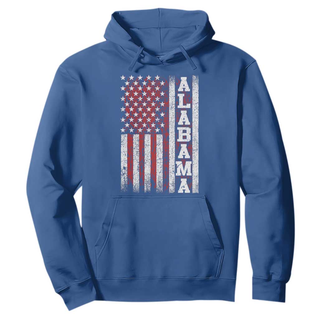 Alabama Fan Hoodie Classic Retro City USA Flag Patriotic American TS10 Royal Blue Print Your Wear