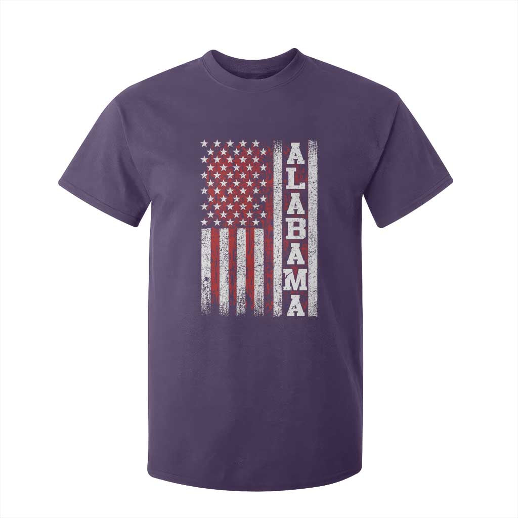 Alabama Fan T Shirt For Kid Classic Retro City USA Flag Patriotic American TS10 Purple Print Your Wear