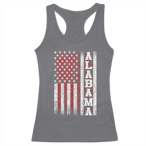 Alabama Fan Racerback Tank Top Classic Retro City USA Flag Patriotic American TS10 Charcoal Print Your Wear