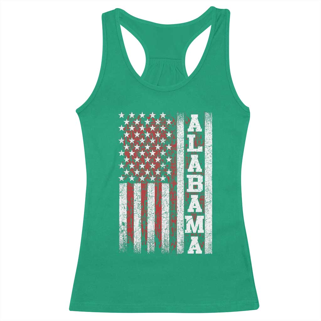 Alabama Fan Racerback Tank Top Classic Retro City USA Flag Patriotic American TS10 Irish Green Print Your Wear