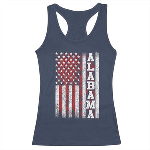 Alabama Fan Racerback Tank Top Classic Retro City USA Flag Patriotic American TS10 Navy Print Your Wear