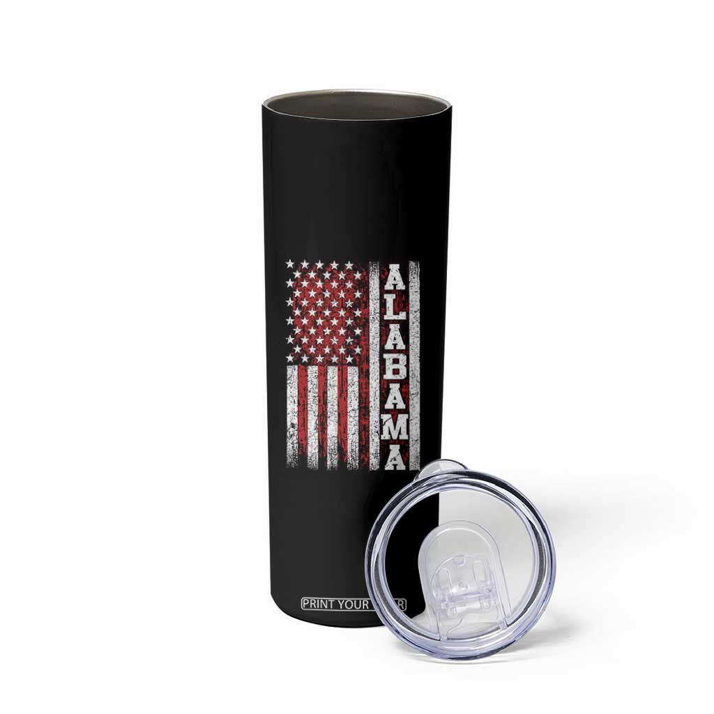 Alabama Fan Skinny Tumbler Classic Retro City USA Flag Patriotic American TS10 Print Your Wear