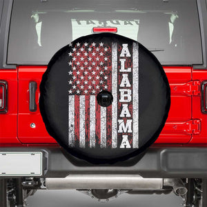 Alabama Fan Spare Tire Cover Classic Retro City USA Flag Patriotic American TS10 Black Print Your Wear