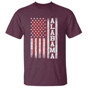 Alabama Fan T Shirt Classic Retro City USA Flag Patriotic American TS10 Maroon Print Your Wear