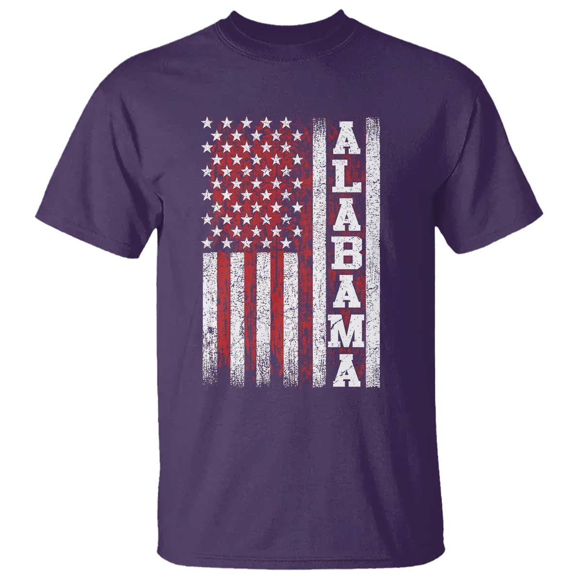 Alabama Fan T Shirt Classic Retro City USA Flag Patriotic American TS10 Purple Print Your Wear
