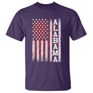 Alabama Fan T Shirt Classic Retro City USA Flag Patriotic American TS10 Purple Print Your Wear