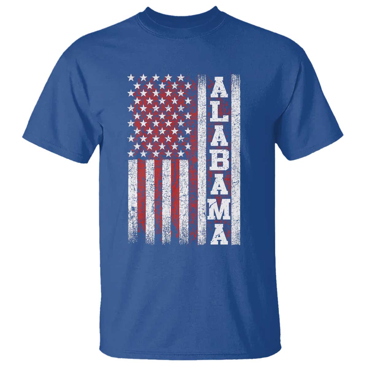Alabama Fan T Shirt Classic Retro City USA Flag Patriotic American TS10 Royal Blue Print Your Wear