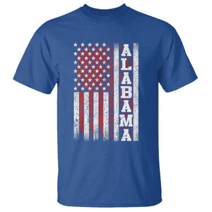 Alabama Fan T Shirt Classic Retro City USA Flag Patriotic American TS10 Royal Blue Print Your Wear