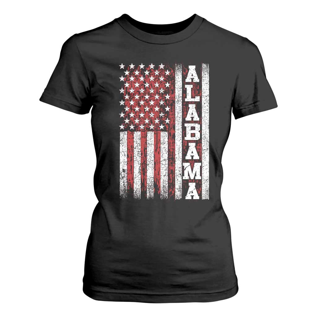Alabama Fan T Shirt For Women Classic Retro City USA Flag Patriotic American TS10 Black Print Your Wear