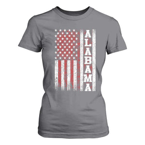 Alabama Fan T Shirt For Women Classic Retro City USA Flag Patriotic American TS10 Charcoal Print Your Wear