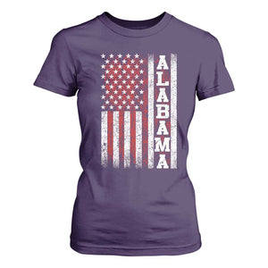 Alabama Fan T Shirt For Women Classic Retro City USA Flag Patriotic American TS10 Purple Print Your Wear
