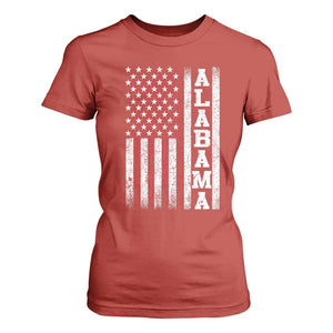 Alabama Fan T Shirt For Women Classic Retro City USA Flag Patriotic American TS10 Red Print Your Wear