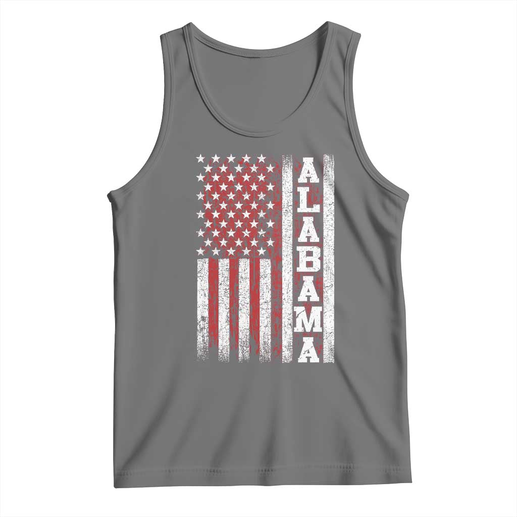 Alabama Fan Tank Top Classic Retro City USA Flag Patriotic American TS10 Black Heather Print Your Wear