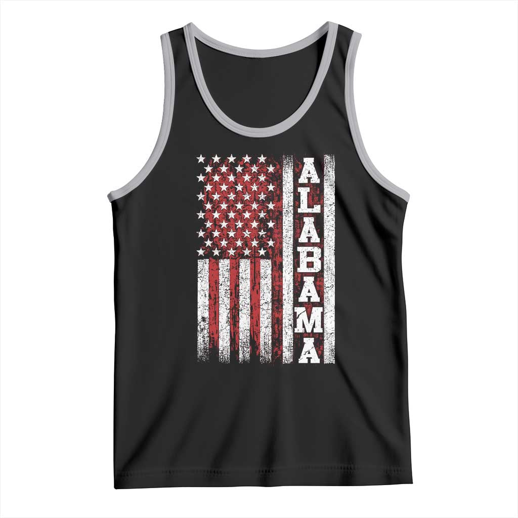 Alabama Fan Tank Top Classic Retro City USA Flag Patriotic American TS10 Black Athletic Heather Print Your Wear